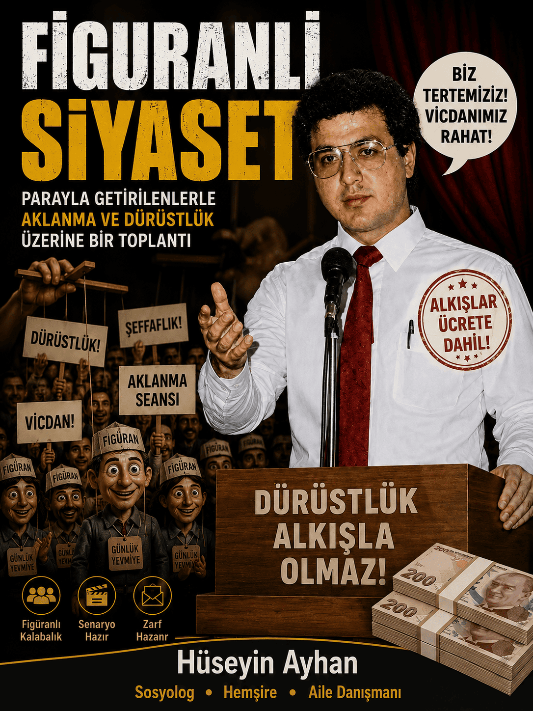 FİGÜRANLI SİYASET: ALKIŞLAR ÜCRETE DAHİL!