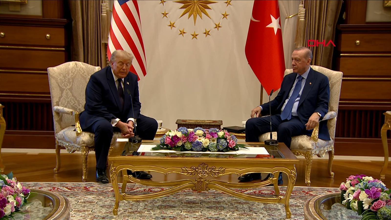 Cumhurbaşkanı Erdoğan ve Trump Beştepe'de görüştü