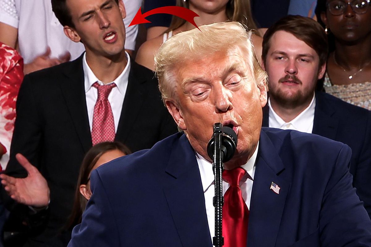 Dünya Trump'ı değil, arkasındaki genci konuşuyor! Fena trolledi