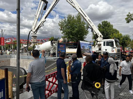 Kayseri'de inşaatta patlama! Yoldan geçen kişinin üzerine beton harcı yağdı