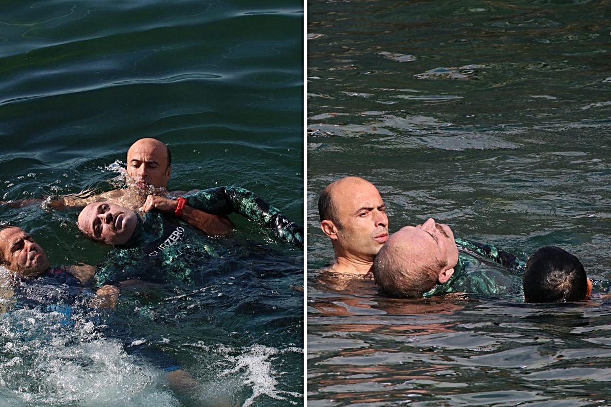 Kız Kulesi sahilinde can pazarı! Dalgıç son anda kurtarıldı