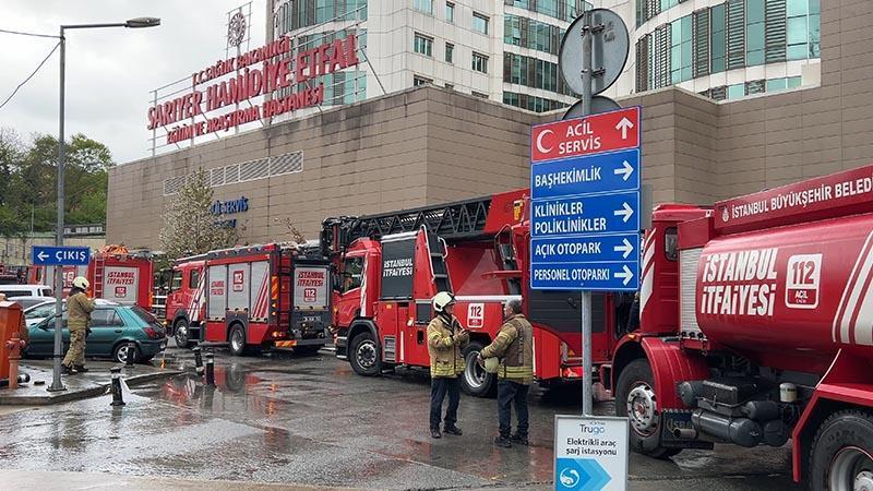 Sarıyer’de hastanenin acil servisinde çıkan yangın paniğe neden oldu