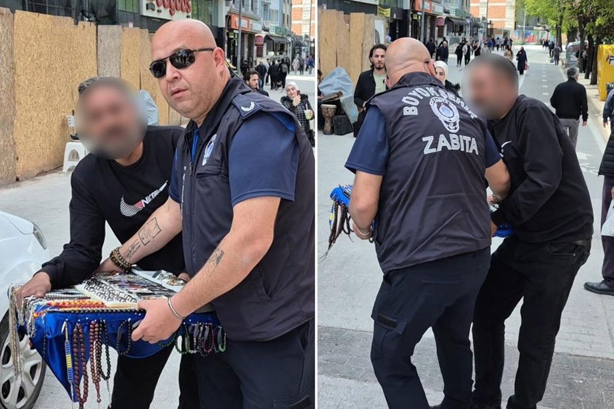 Zabıtaya yakalanan seyyar satıcının zor anları: Gariban gördünüz diye...